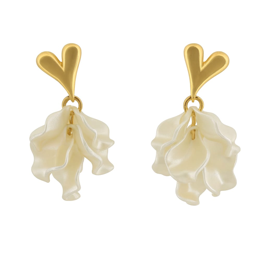 Blossom Petal Drop Earrings – Anti-Tarnished 18K Gold Finish