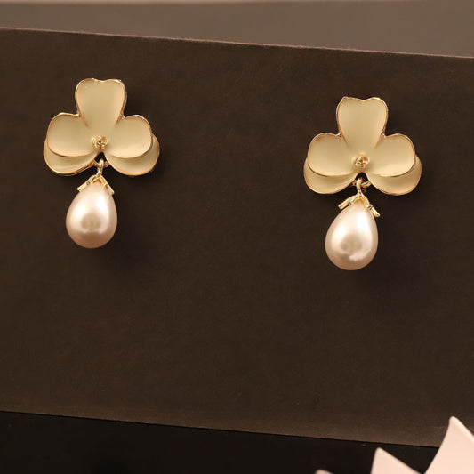 Pearl Petal Earrings